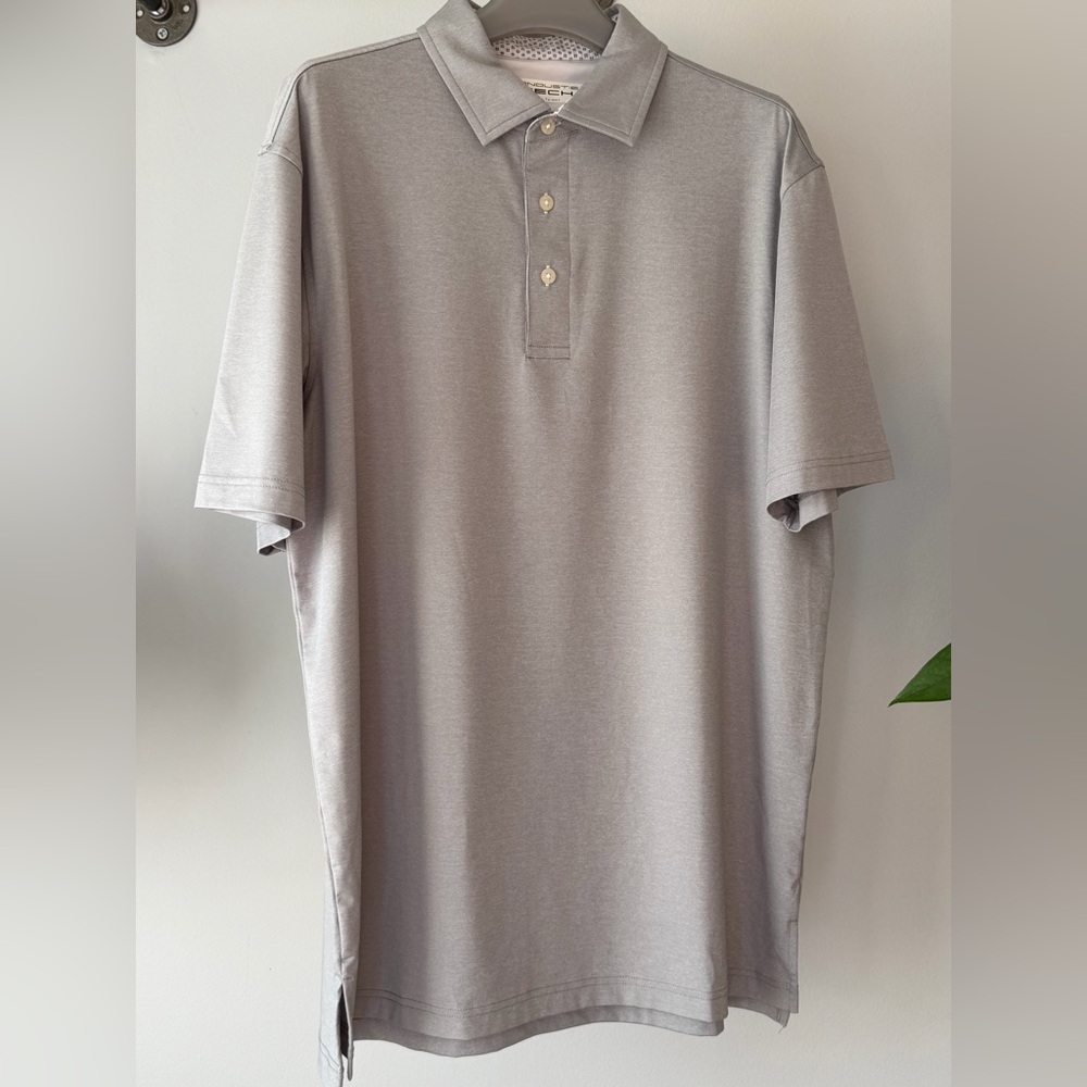 Carnoustie Tech Men's Light Grey Golf Polo Shirt - Medium